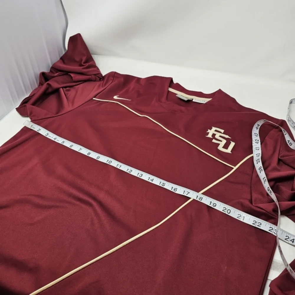 Vtg Nike Team FSU Mens L +2Tall Burgundy Pullover Shirt Florida State Seminoles.